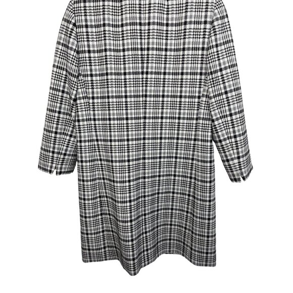 Alex Marie Plaid Long Jacket Women’s Size 4 Gray Black Check Classic Preppy - Picture 12 of 13